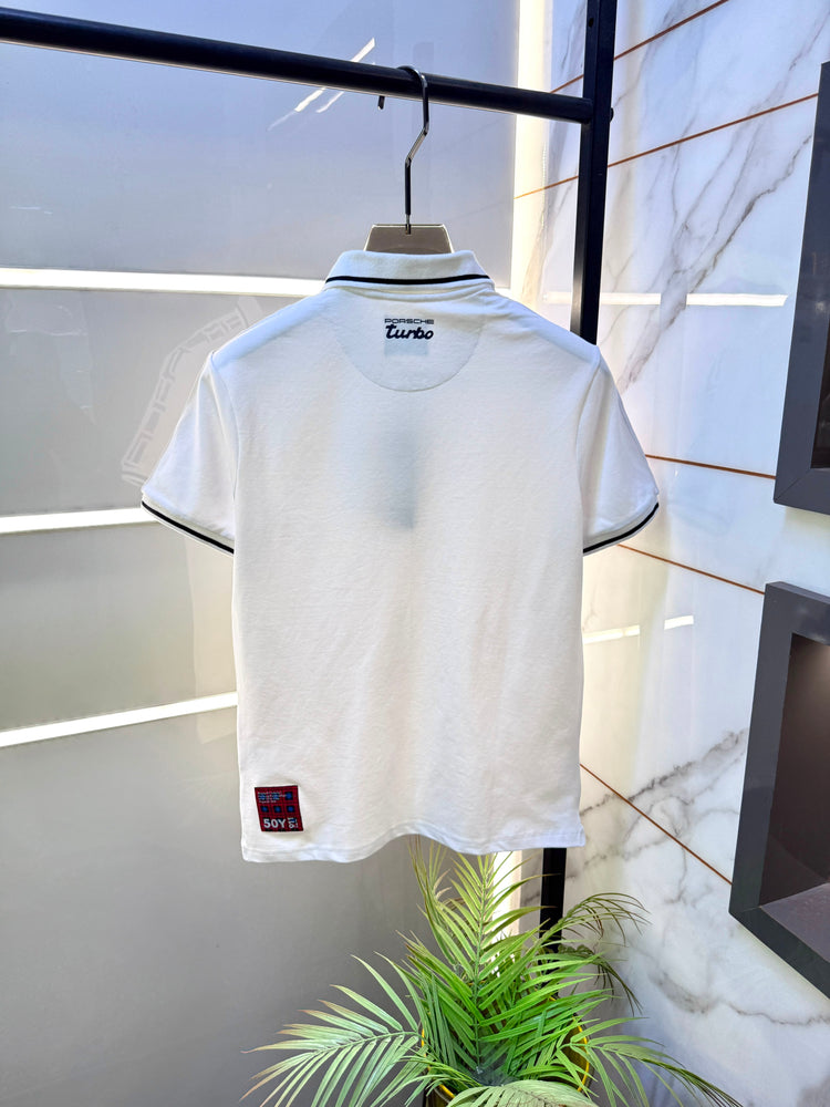 BOSS x Porsche Premium Polo Neck T-Shirt – Soft Matty Cotton