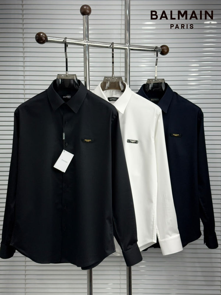 Balmain Patch Printed Premium Shirt for Men – Ghiza Cotton Lycra