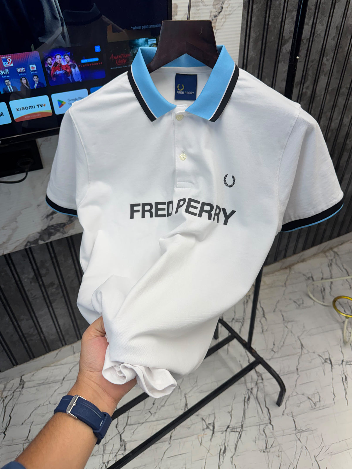 Fred Perry Premium Polo Neck T-Shirt – Imported Matty Cotton Lycra