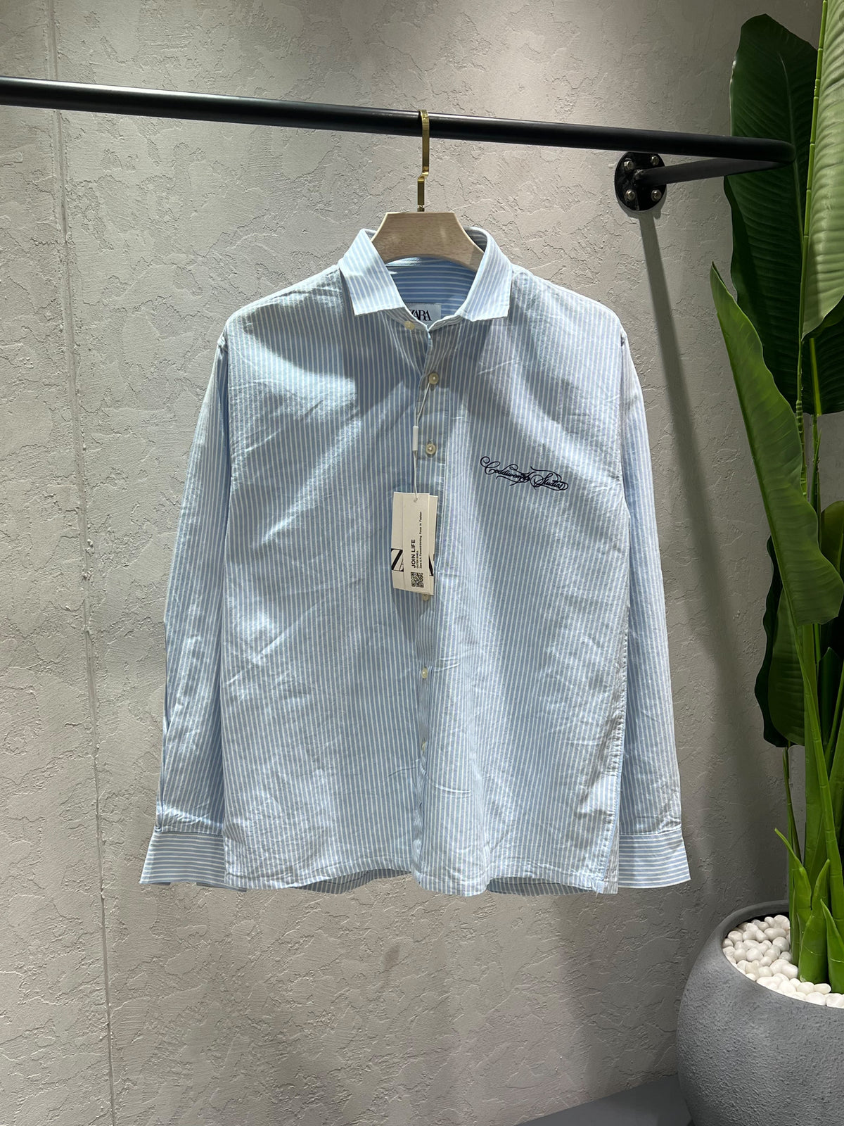 ZARA Front & Back Printed Shirt – Premium Imported Cotton Lycra Boxy Fit