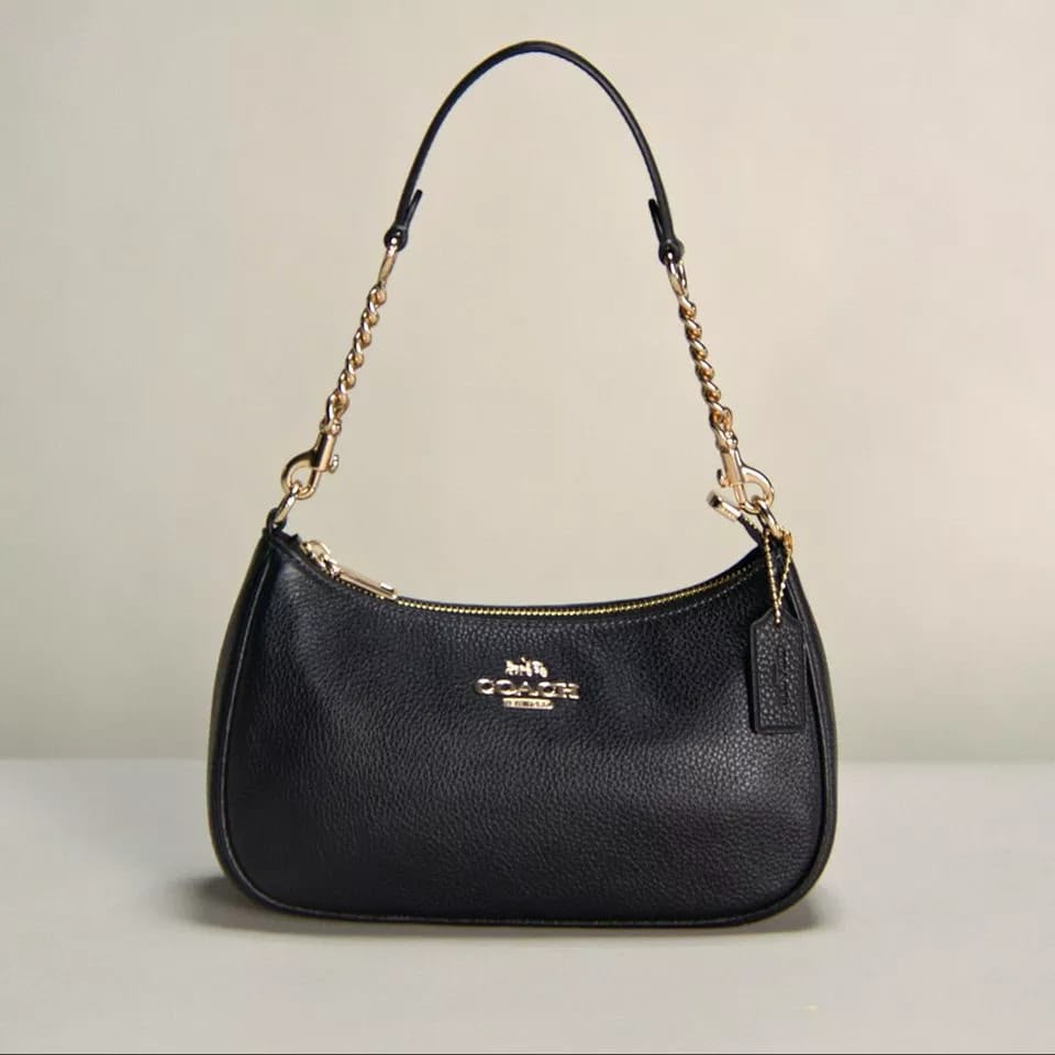 Coach Teri Premium Shoulder Bag with Box, Dust Bag & Dual Belts