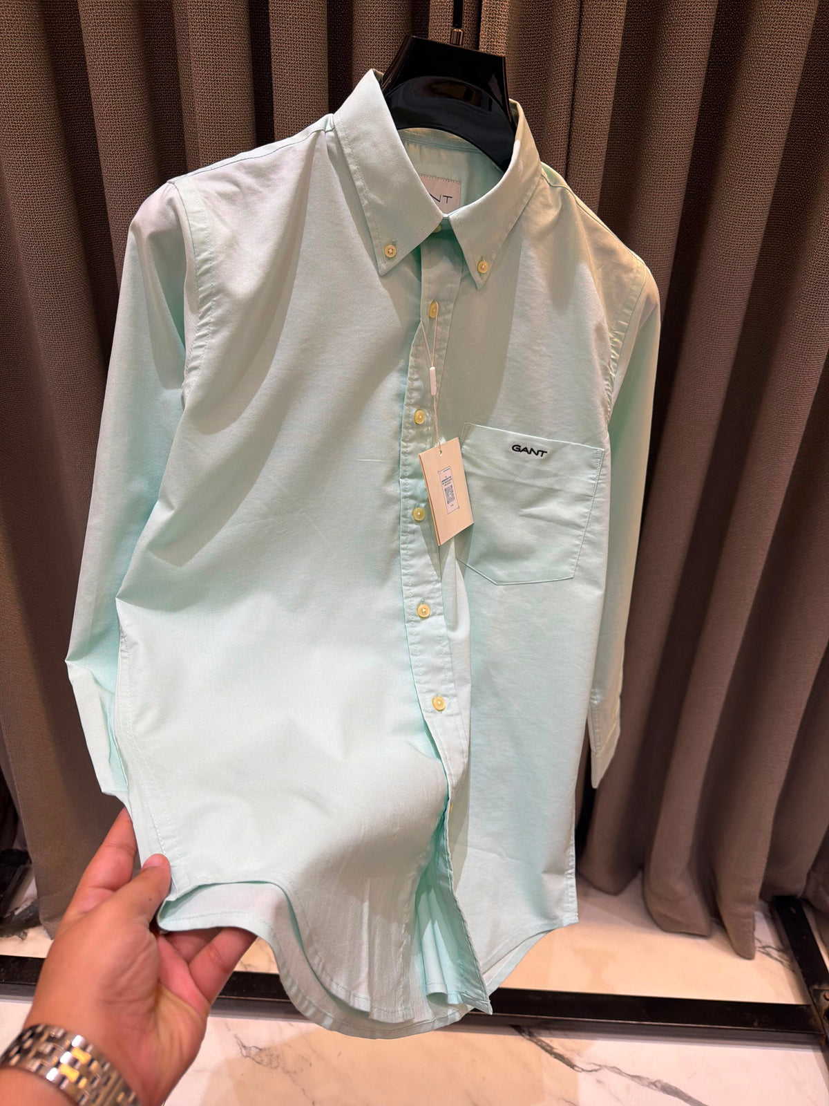 GANT Side Pocket Embroidered Shirt for Men – Premium Oxford Cotton