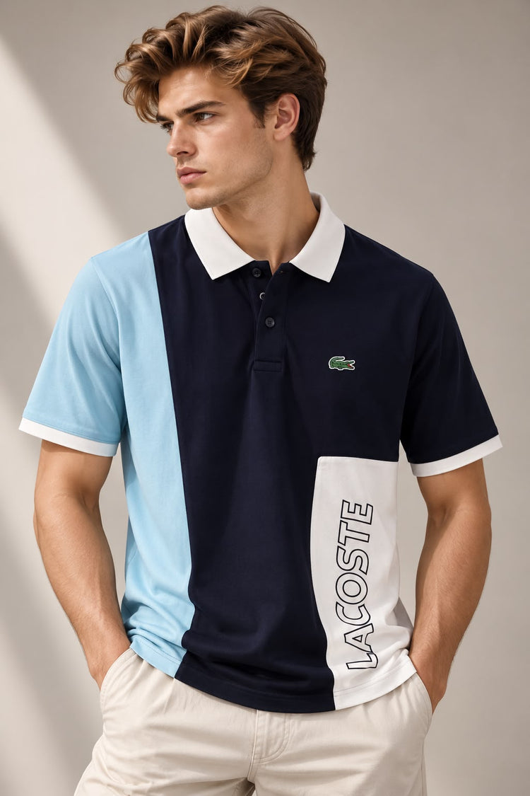 Lacoste Cotton Lycra Polo T-Shirt for Men