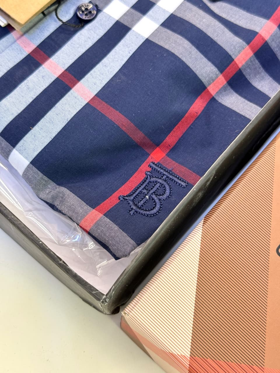 Burberry Checks Premium Shirt for Men – Standard Fit with Box & Carry Bag