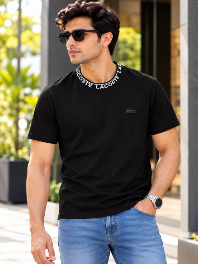 Lacoste Premium Round Neck T-Shirt for Men – Cotton Lycra  Product Code: SC1061