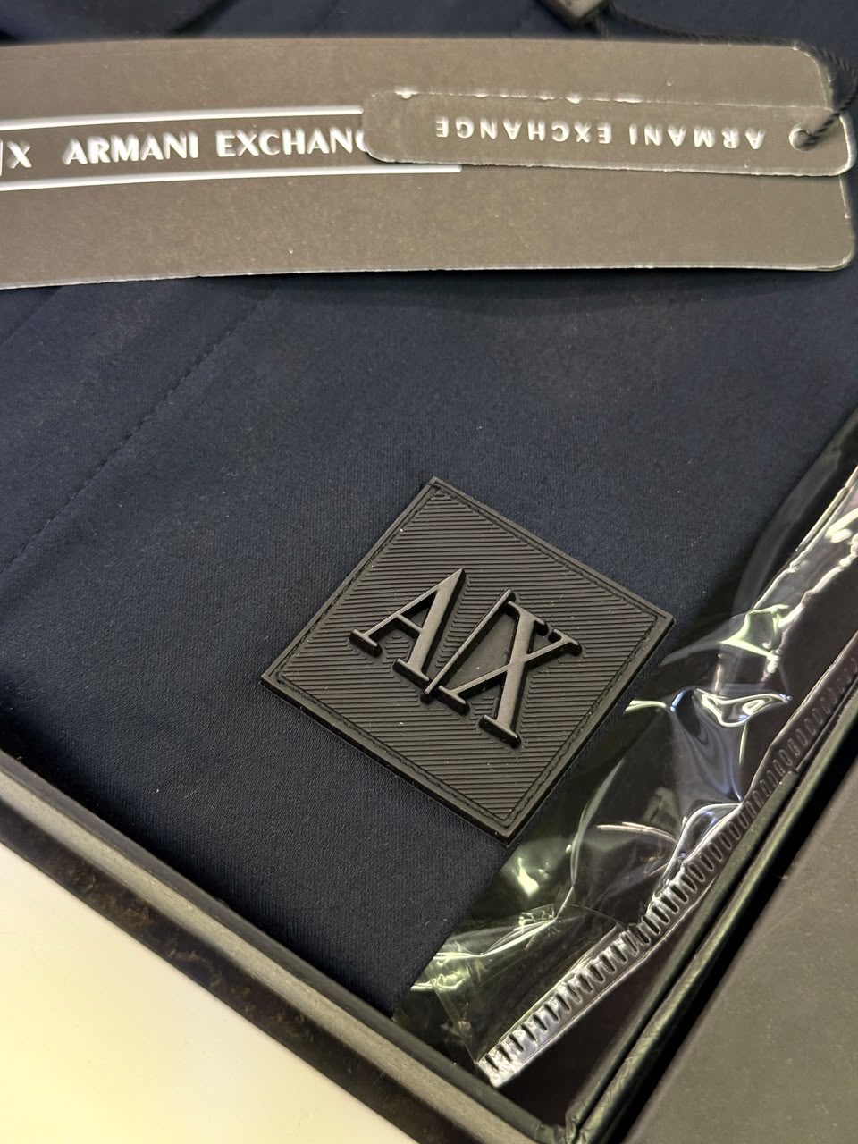 Armani Exchange Premium Zipper Shirt for Men – Standard Fit with Box & Carry Bag