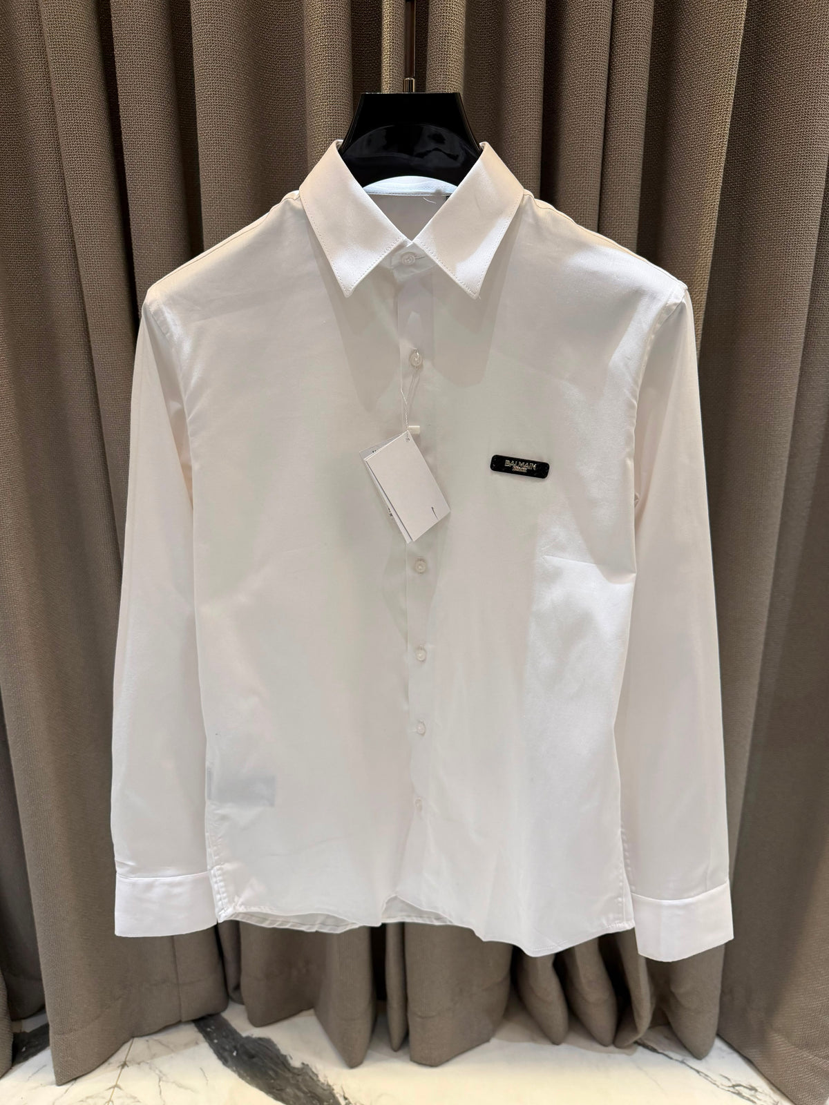 Balmain Patch Printed Premium Shirt for Men – Ghiza Cotton Lycra
