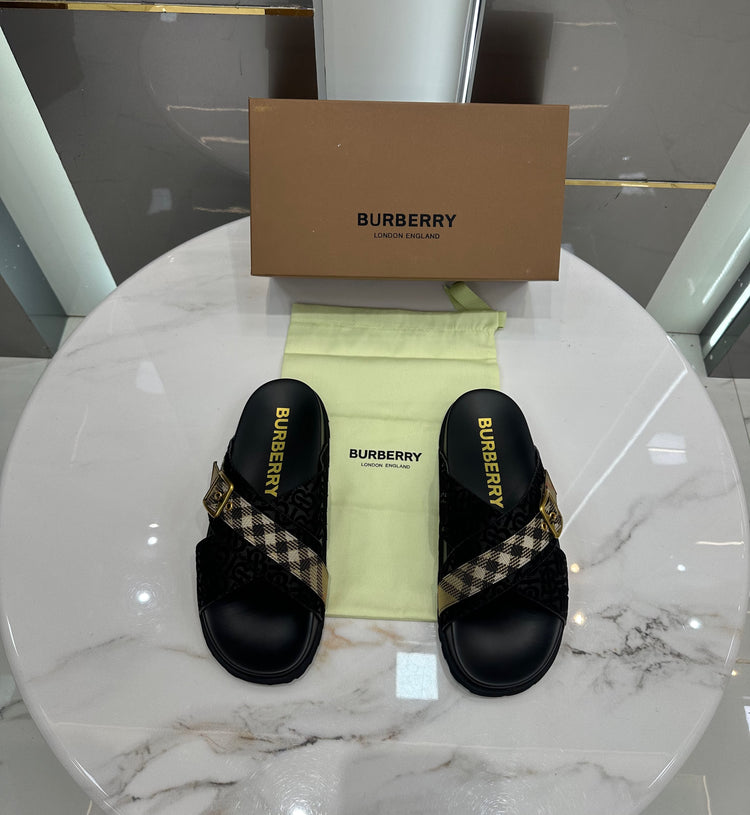 Burberry Cross Luxury Monogram Premium Slide