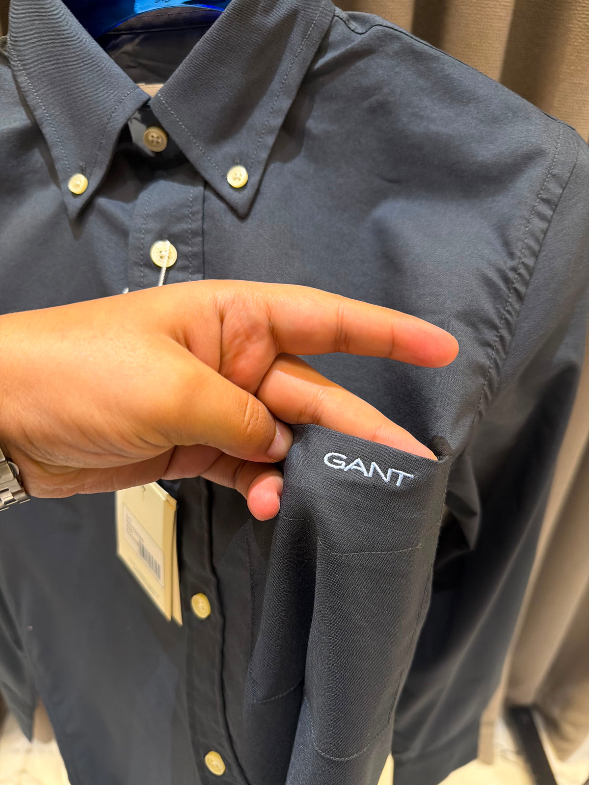 GANT Side Pocket Embroidered Shirt for Men – Premium Oxford Cotton