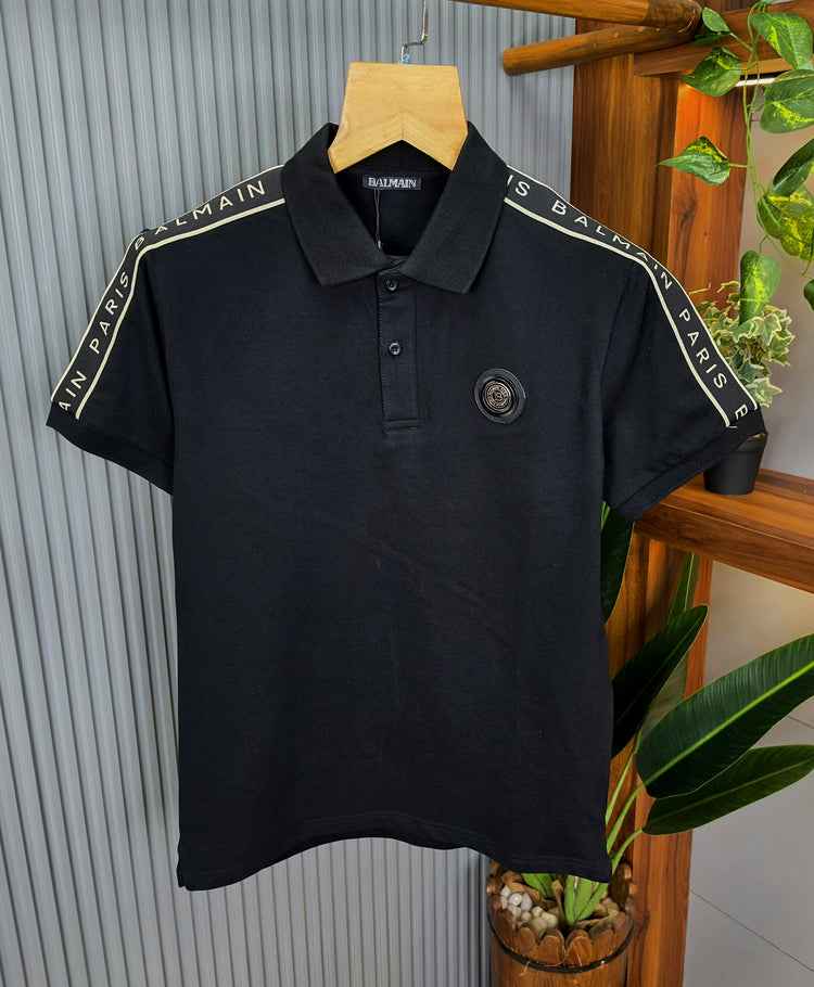 BALMAIN Premium Polo T-Shirt for Men – 260 GSM Cotton Mattie Product Code: T14