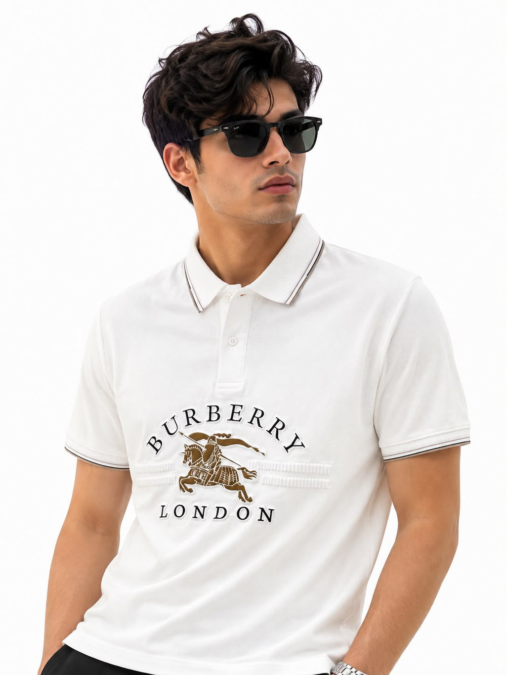Premium Burberry Imported Polo T-Shirt – Cotton Lycra Store Article