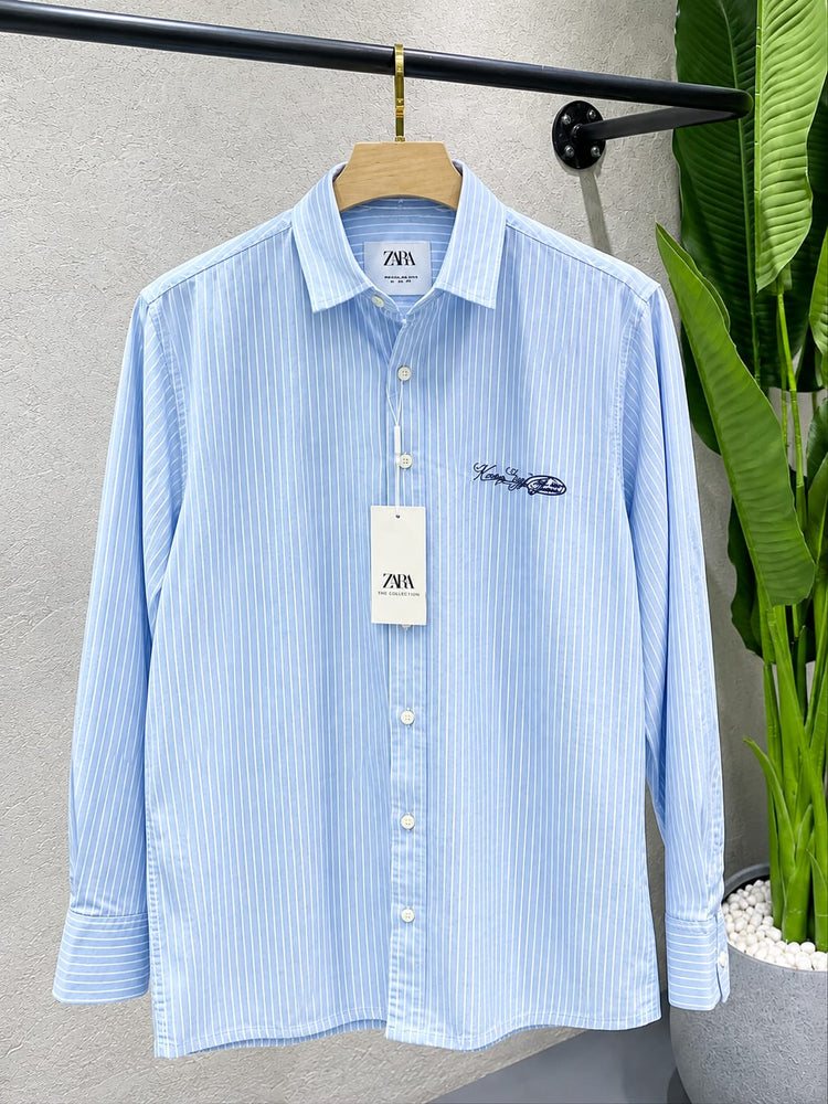 ZARA Front & Back Printed Shirt – Premium Imported Cotton Lycra Boxy Fit