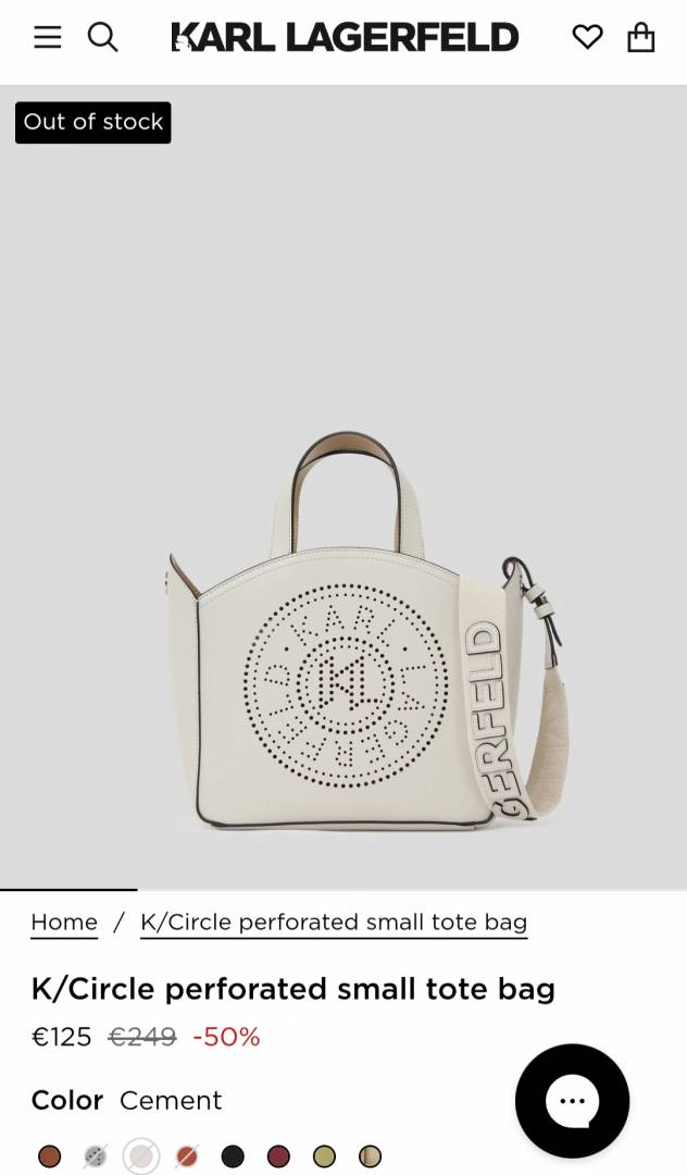 Karl Lagerfeld K/Circle Ikon Tote Bag with Shoulder Strap