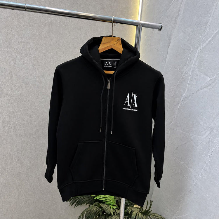 ARMANI EXCHANGE AX BLACK SERIES PREMIUM ZIPPER HOODIE