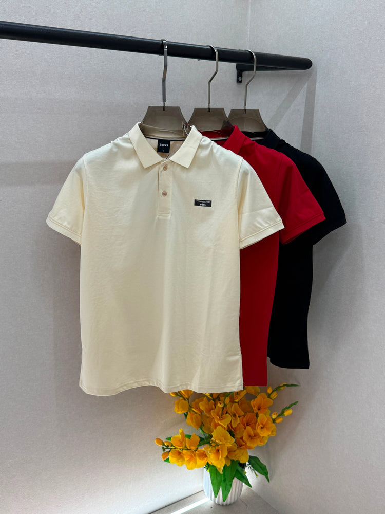 BOSS Premium Polo Neck T-Shirt with Brand Box – Soft Matty Cotton