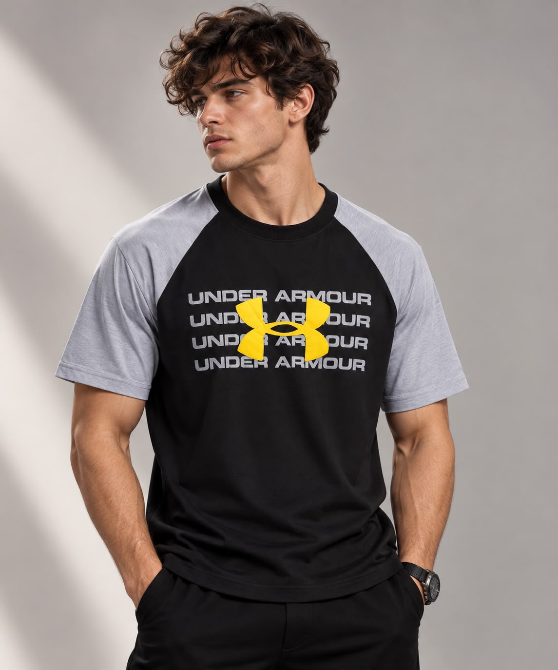 Under Armour Classics Round Neck T-Shirt – Premium Cotton Lycra Gym Tee