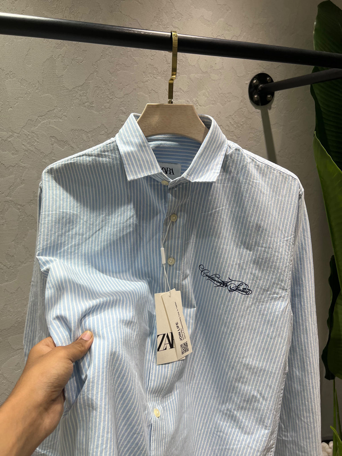 ZARA Front & Back Printed Shirt – Premium Imported Cotton Lycra Boxy Fit