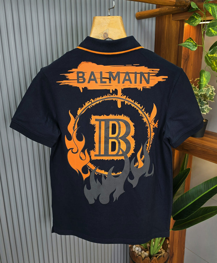 BALMAIN Premium Polo T-Shirt for Men – 260 GSM Cotton Mattie Product Code: T14