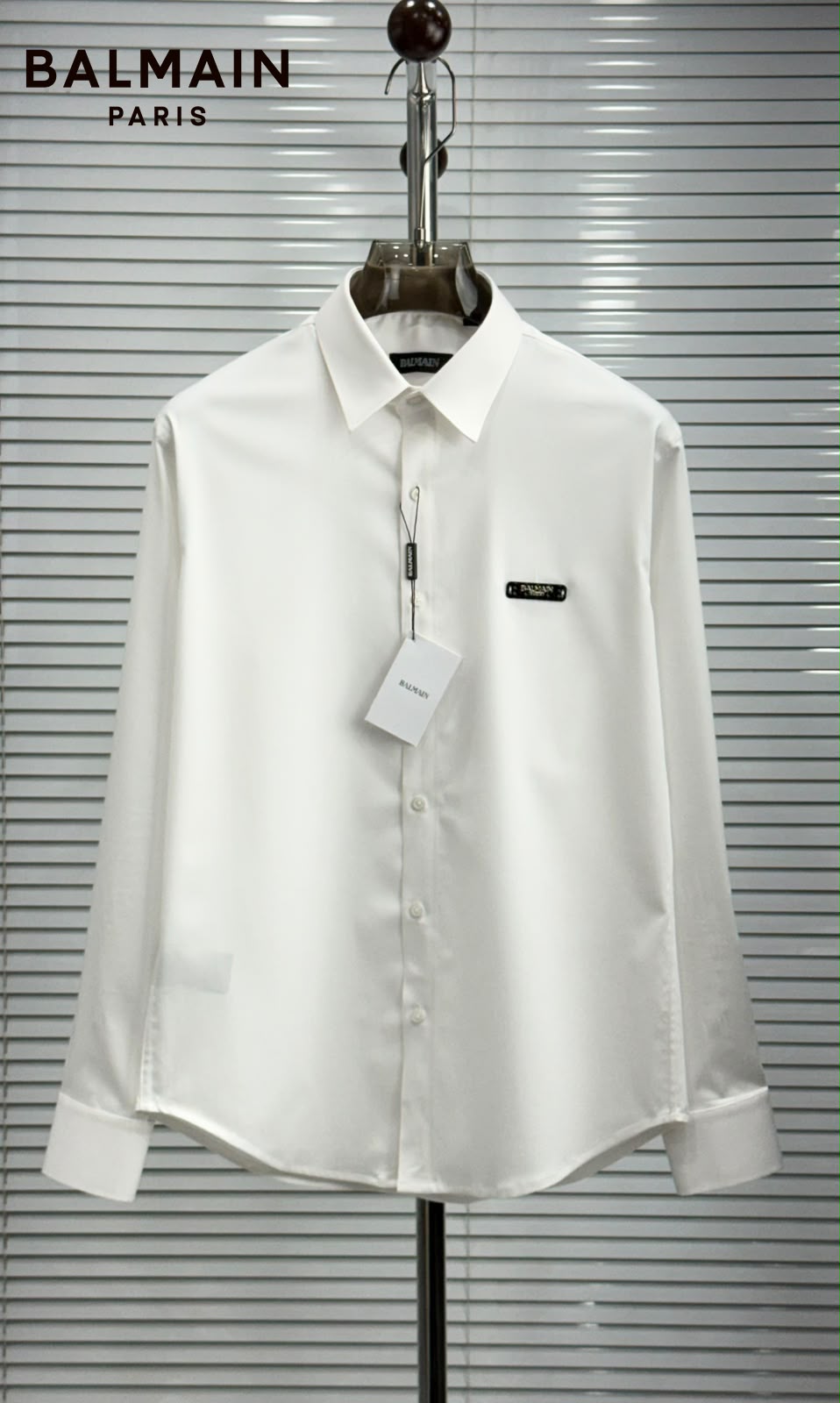 Balmain Patch Printed Premium Shirt for Men – Ghiza Cotton Lycra