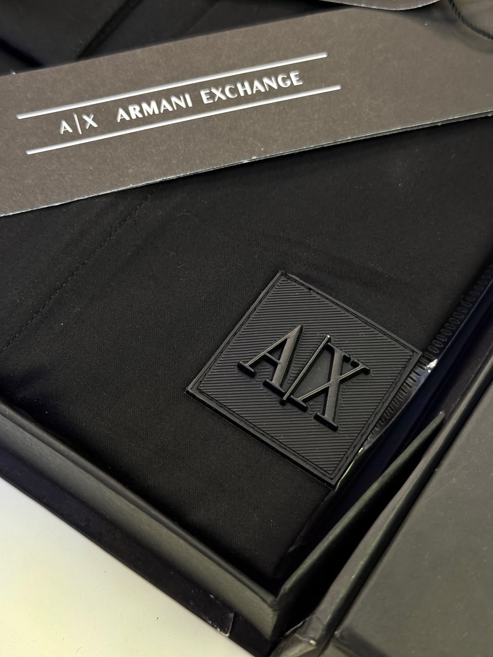Armani Exchange Premium Zipper Shirt for Men – Standard Fit with Box & Carry Bag