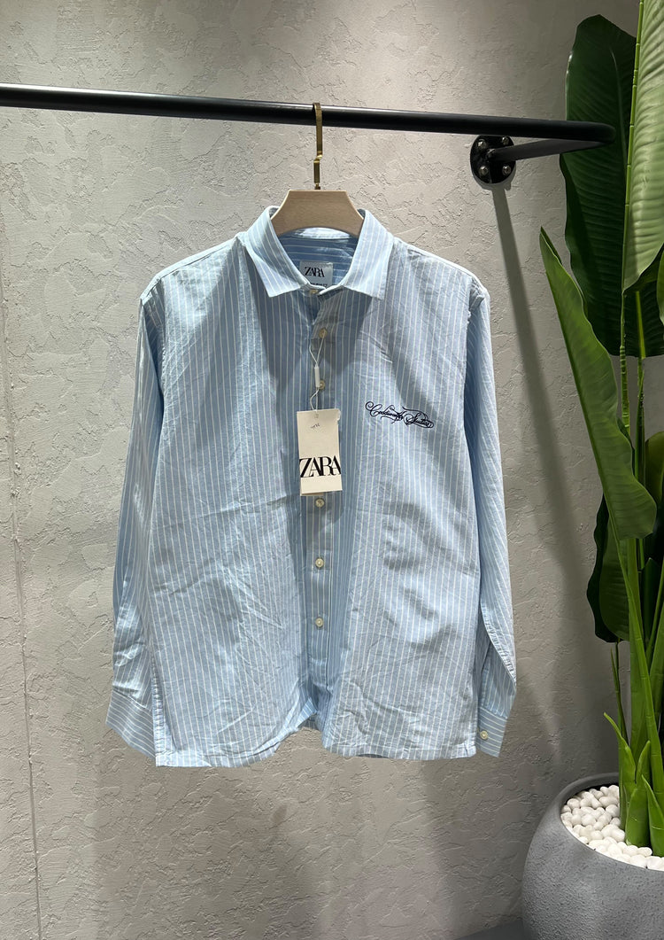ZARA Front & Back Printed Shirt – Premium Imported Cotton Lycra Boxy Fit