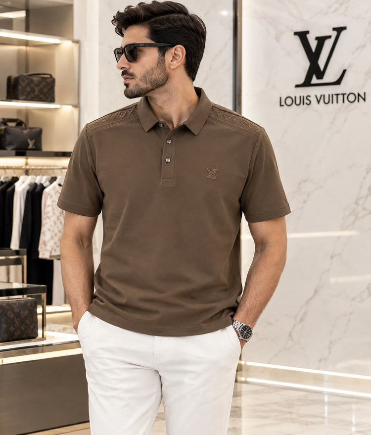 Louis Vuitton Polo T-Shirt for Men – Premium Lycra, Brand Fit