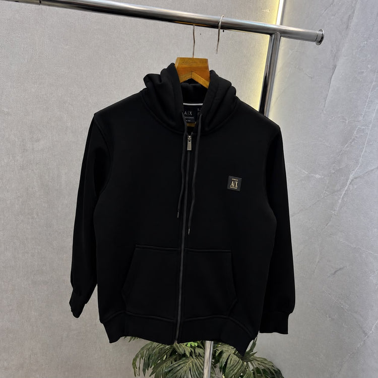 ARMANI EXCHANGE AX BLACK SERIES PREMIUM ZIPPER HOODIE
