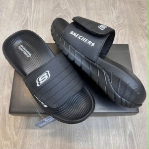 Skechers Go Recovery Adjust Premium Slides – White & Black