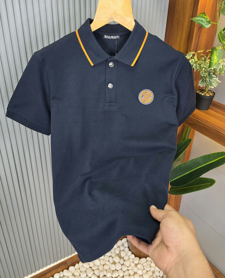 BALMAIN Premium Polo T-Shirt for Men – 260 GSM Cotton Mattie Product Code: T14
