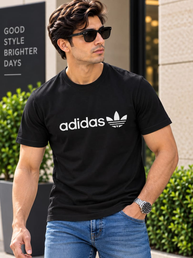 Adidas Premium Round Neck T-Shirt for Men – Soft Compact Cotton Lycra  Product Code: SC1062