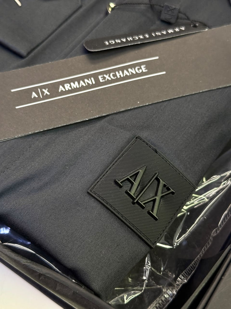 Armani Exchange Premium Zipper Shirt for Men – Standard Fit with Box & Carry Bag