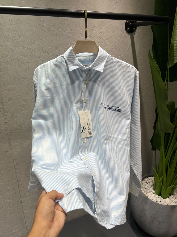 ZARA Front & Back Printed Shirt – Premium Imported Cotton Lycra Boxy Fit