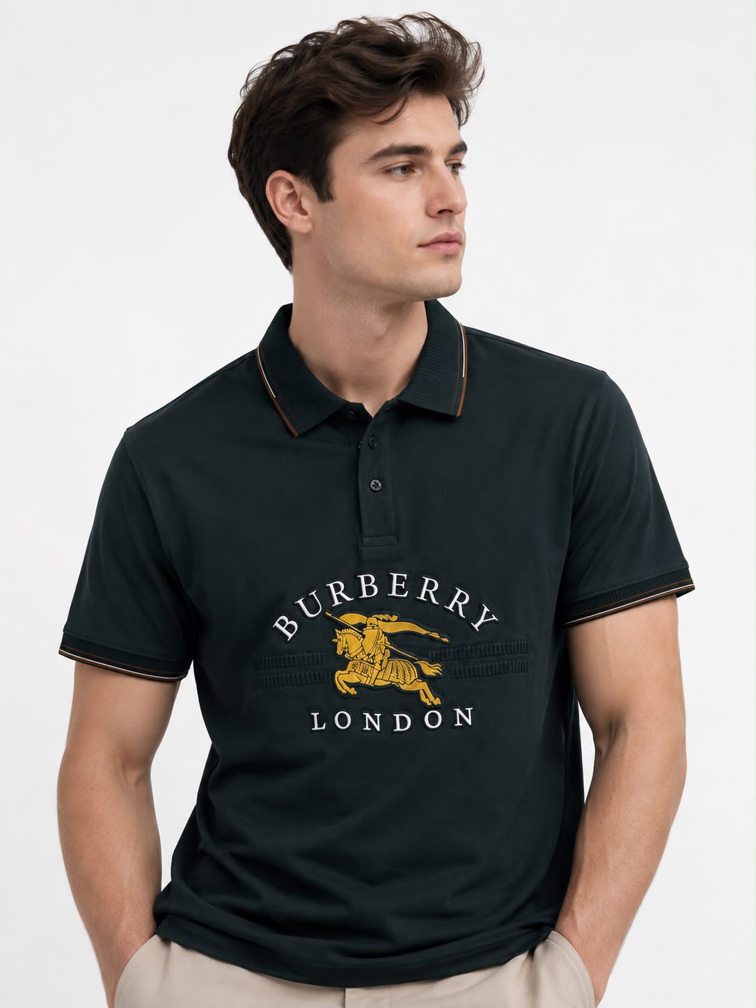 Premium Burberry Imported Polo T-Shirt – Cotton Lycra Store Article