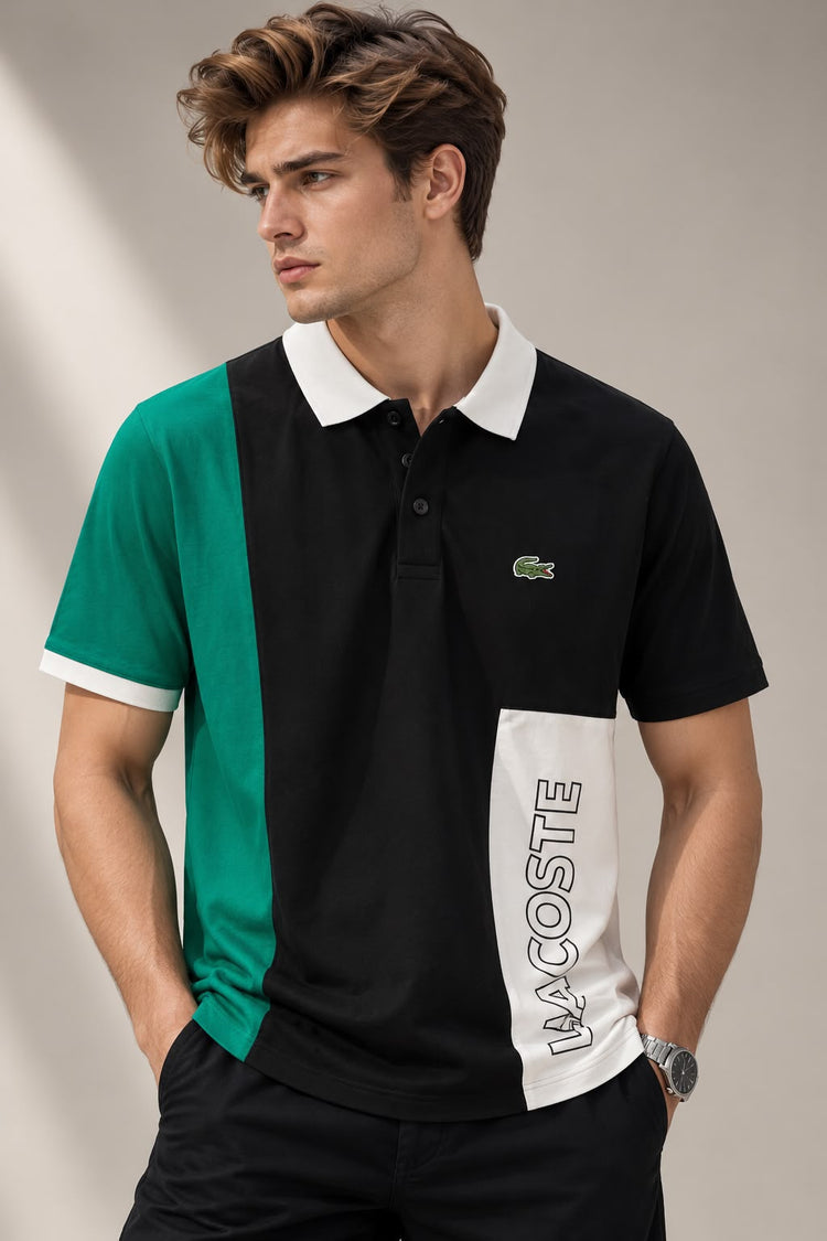 Lacoste Cotton Lycra Polo T-Shirt for Men